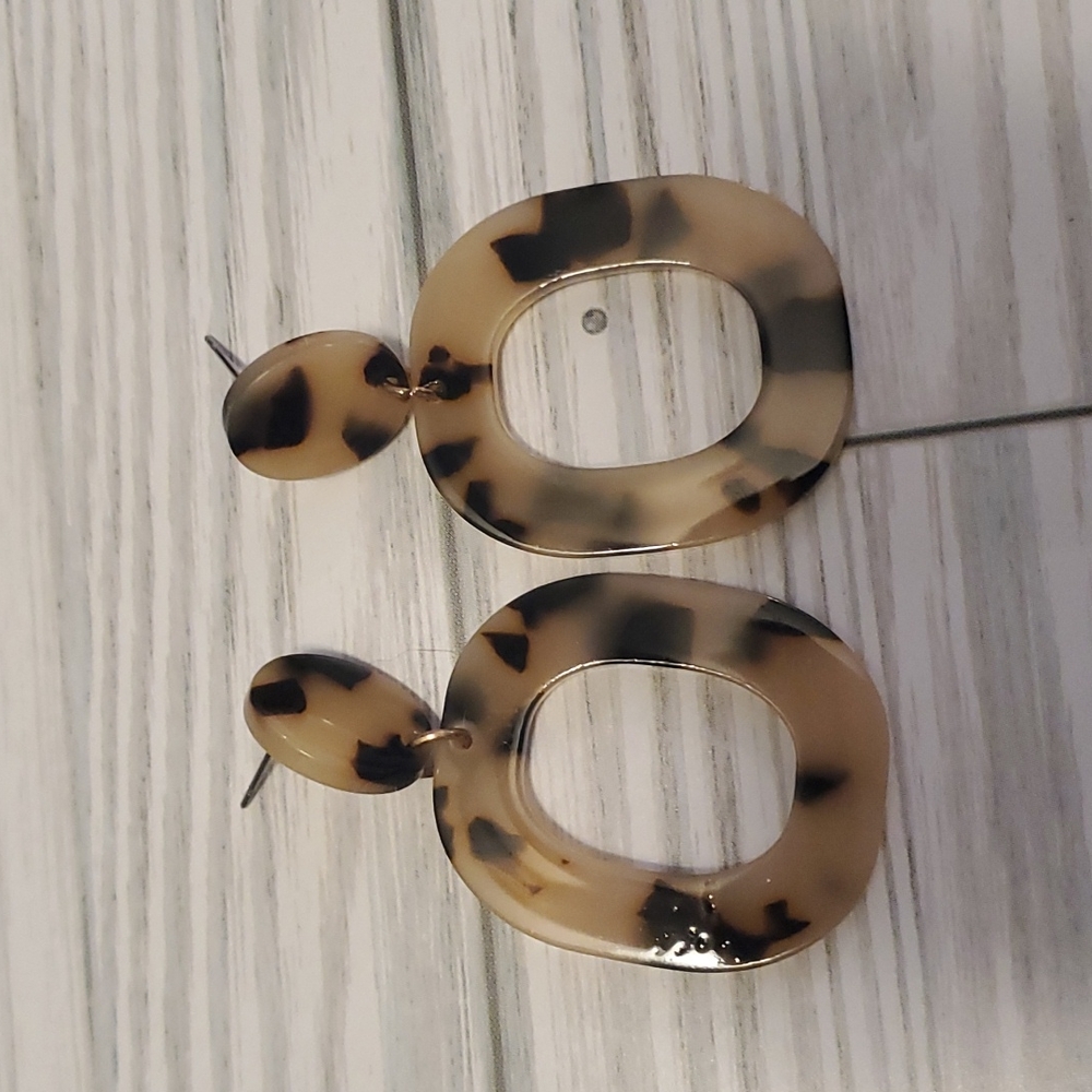 Leopard print earrings